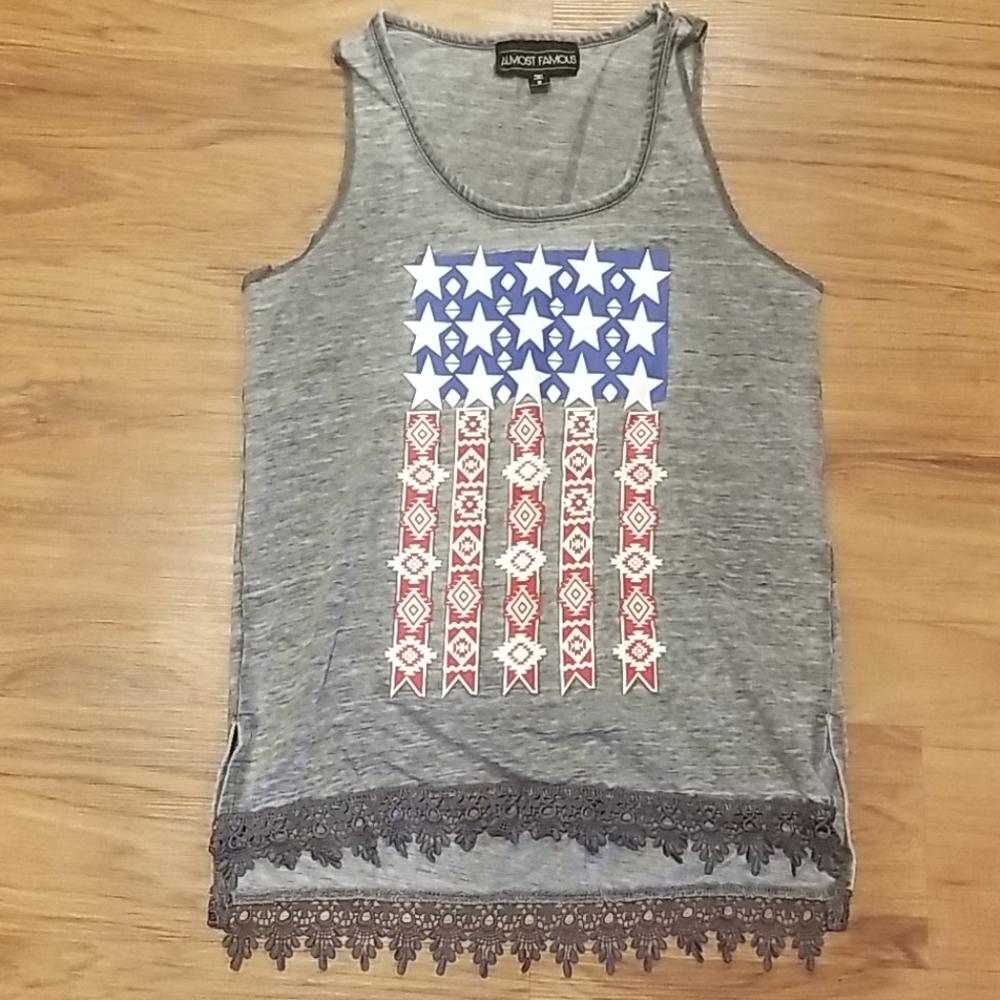 NWOT flag tank top